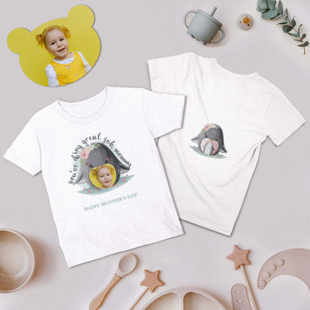 Custom Photo Matching T-shirt Mother's Day Shirt Unique Gift for Mom