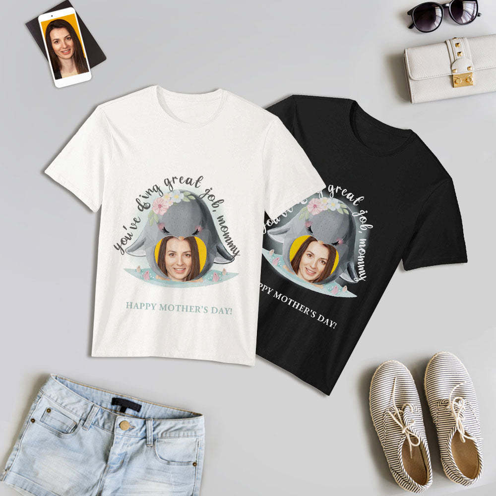 Custom Photo Matching T-shirt Mother's Day Shirt Unique Gift for Mom