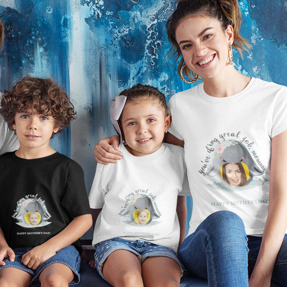 Custom Photo Matching T-shirt Mother's Day Shirt Unique Gift for Mom