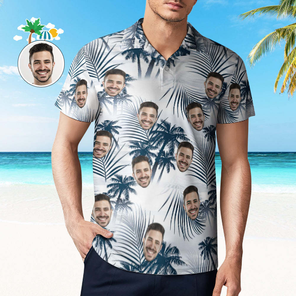 Custom Face Polo Shirt Personalised Gentle Hawaiian Golf Shirts