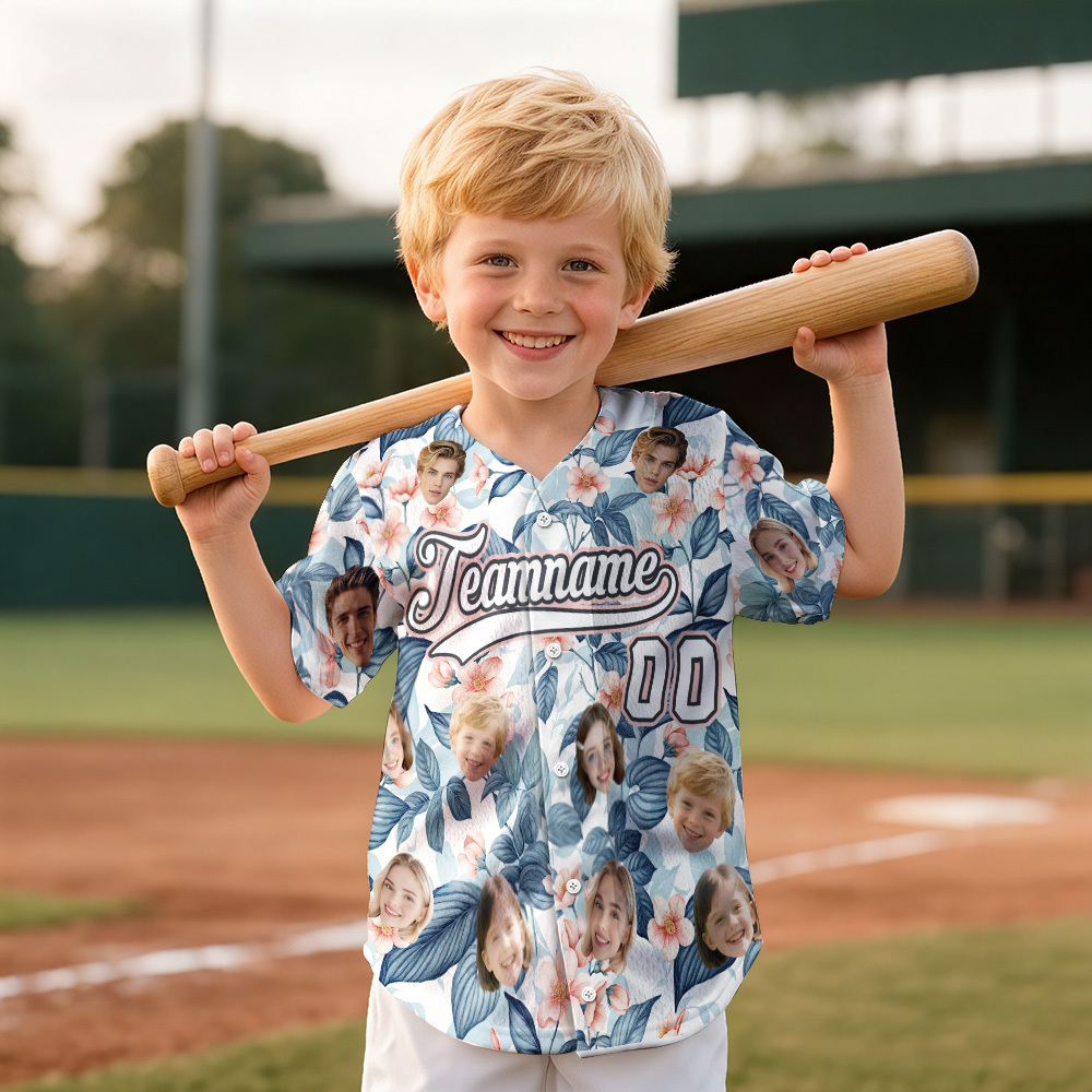 Personalized Hawaii Floral Shirt for Women Custom Hawaiian Baseball Je