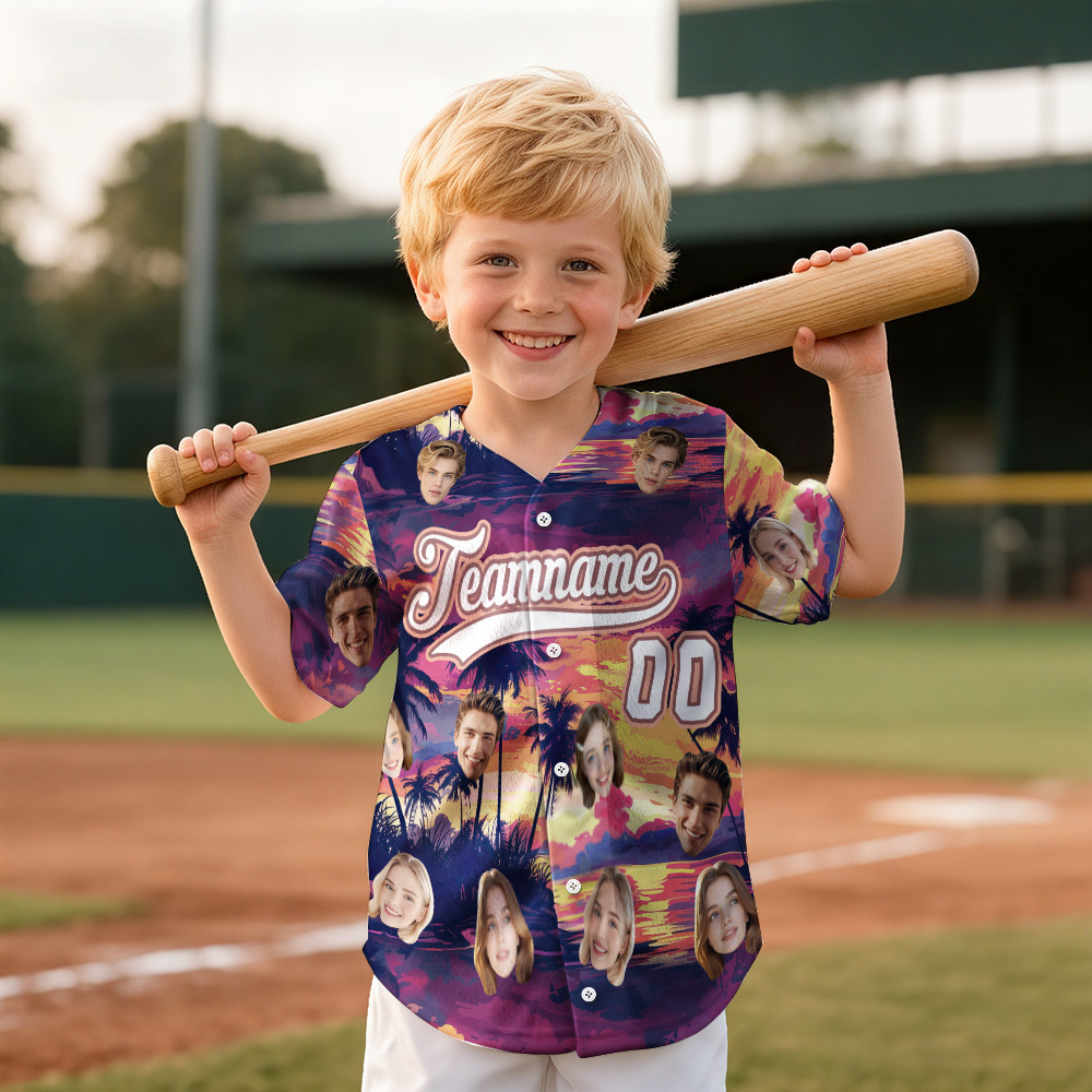 Personalized Hawaii Floral Shirt for Women Custom Hawaiian Baseball Je