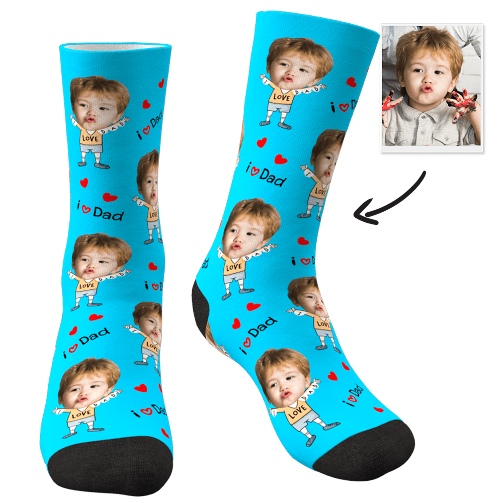 Custom Face Socks To The Dearest Dad- Facesboxeruk