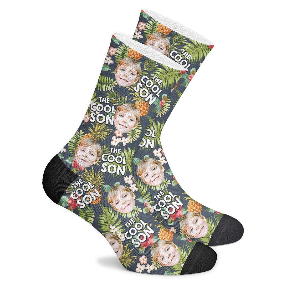 Custom Cool Son Tropical Socks - Facesboxeruk