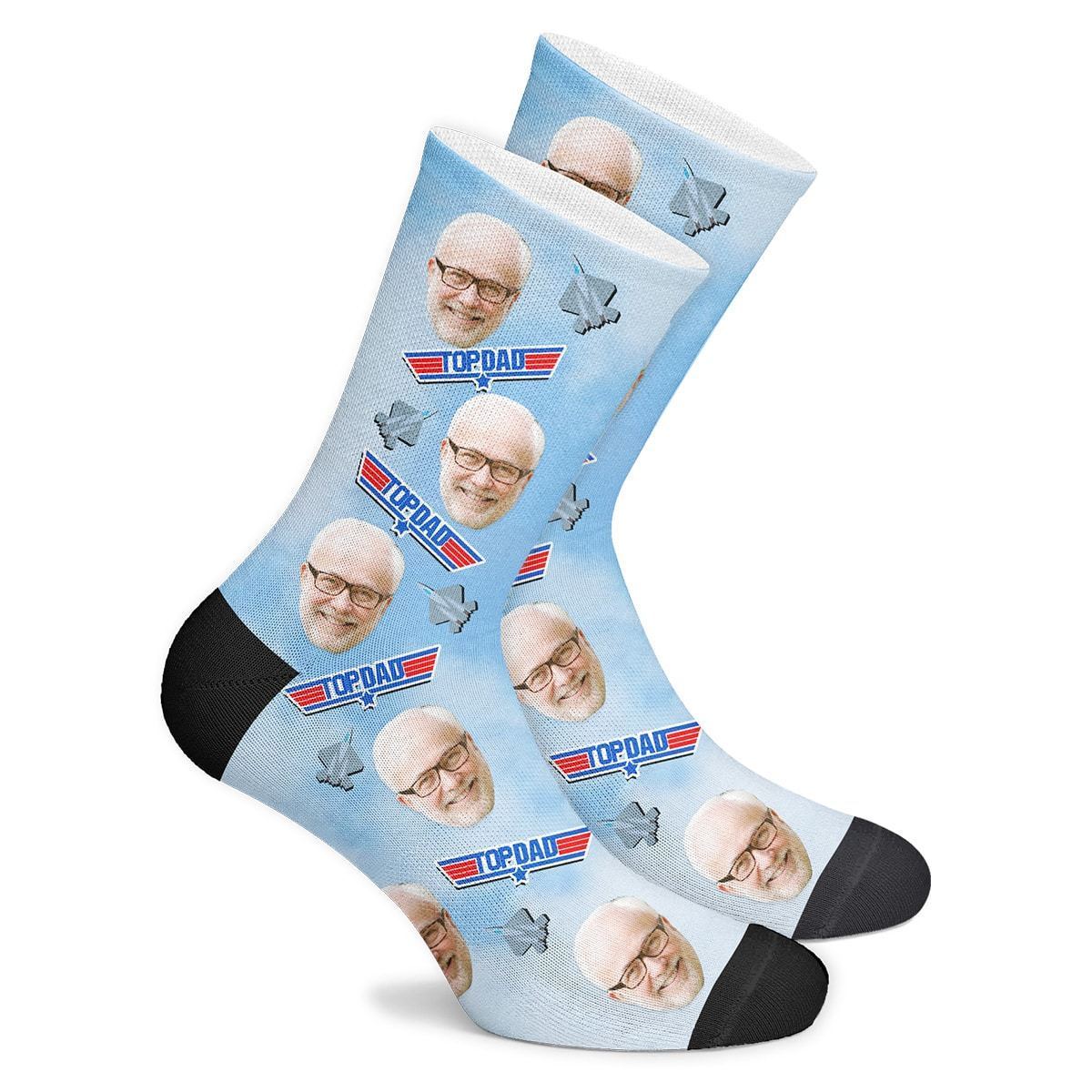 Custom Top Dad Socks With Your Text - Facesboxeruk