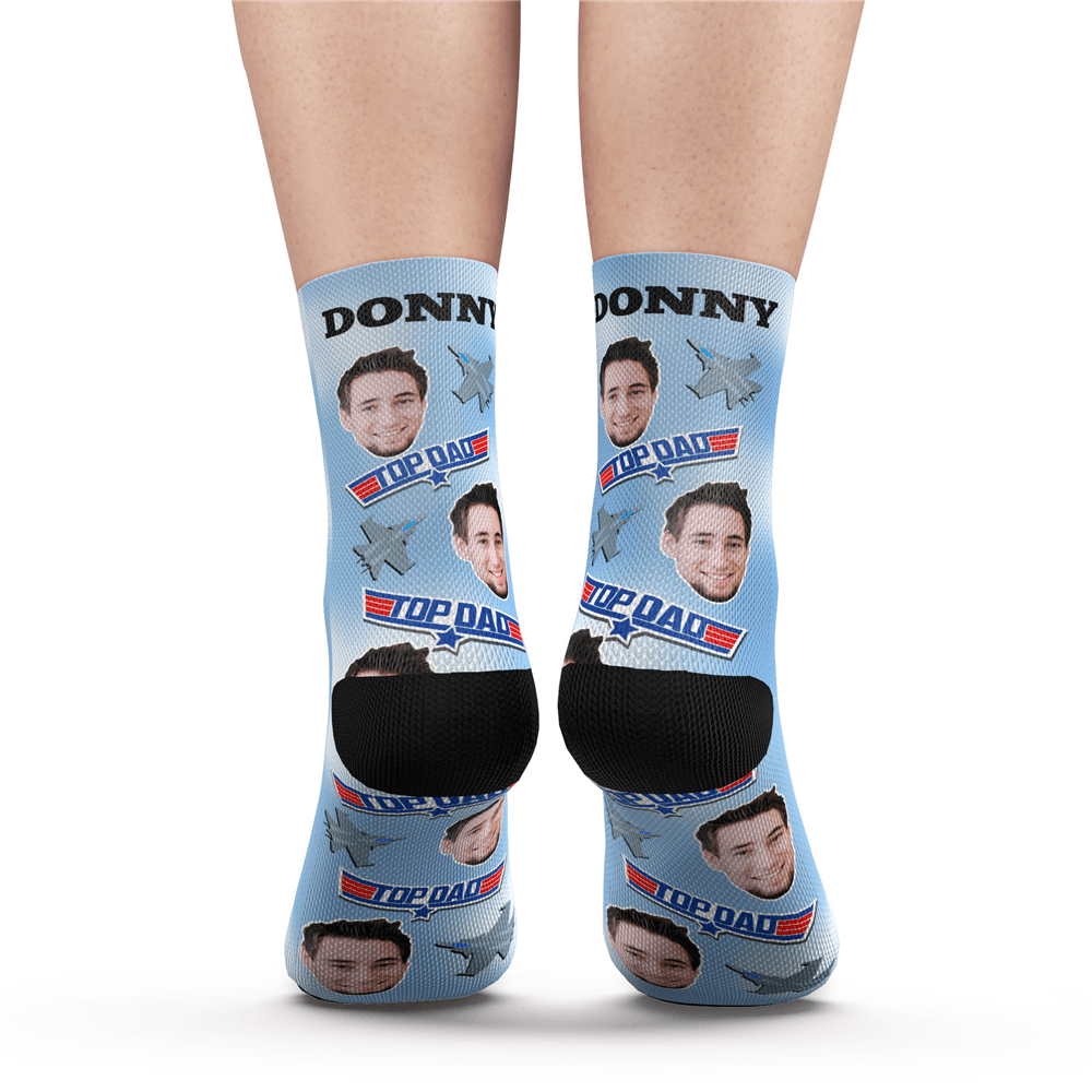 Custom Top Dad Socks With Your Text - Myfacesocksuk