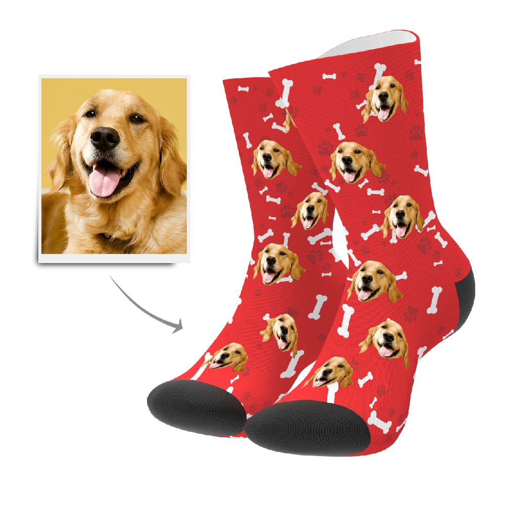 Custom Dog Socks With Your Text - Facesboxeruk