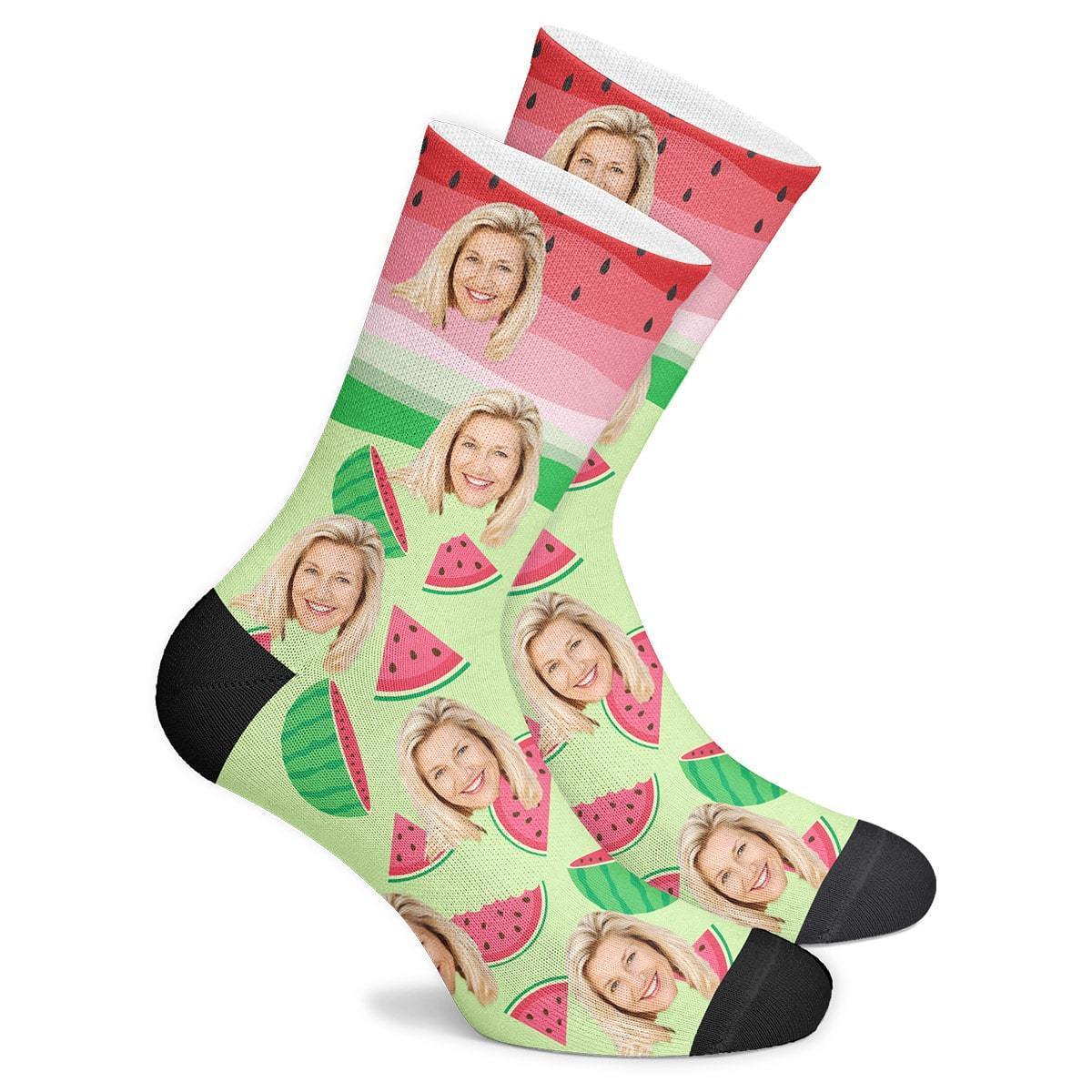 Custom Watermelon Socks - Facesboxeruk