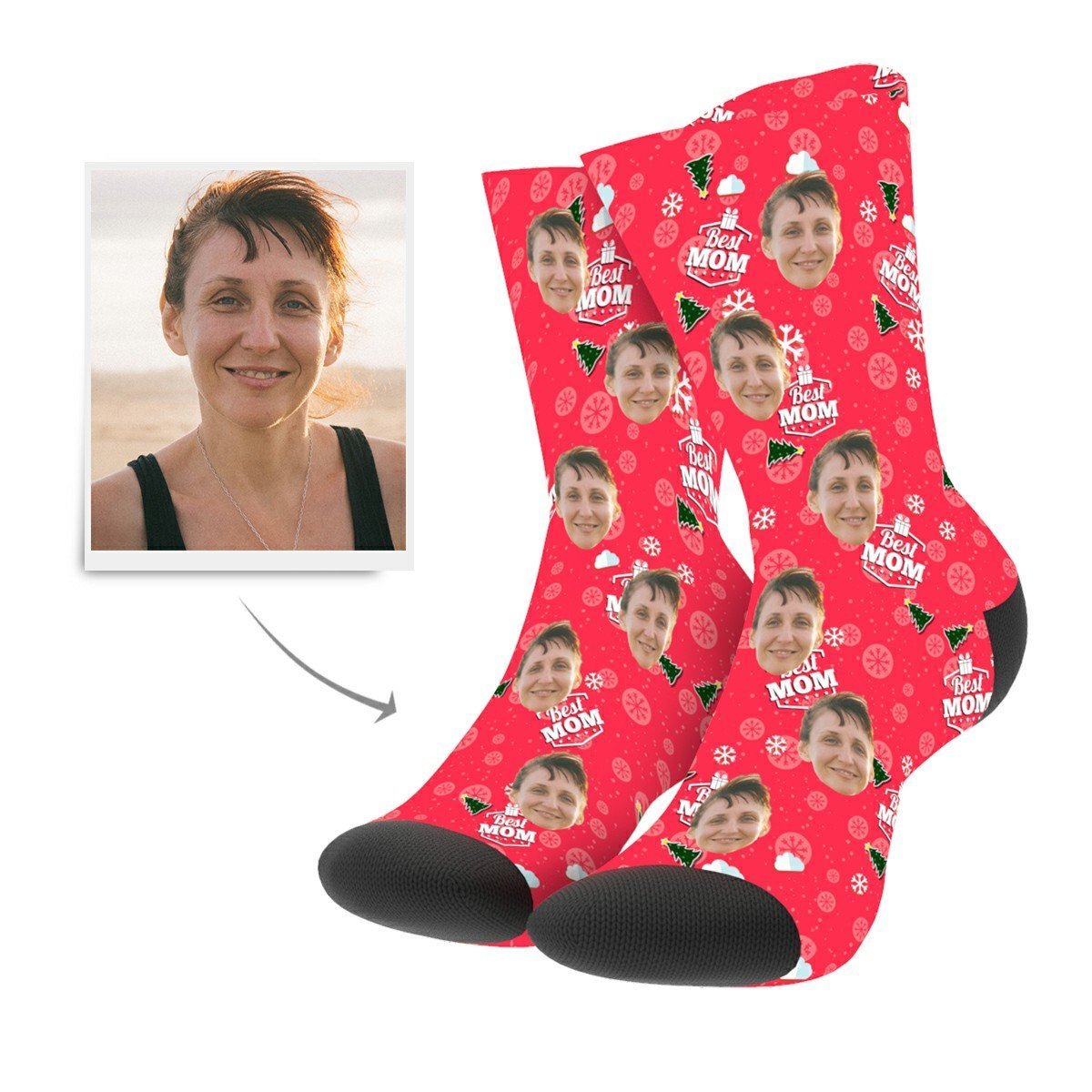 Custom Mom Socks - Facesboxeruk