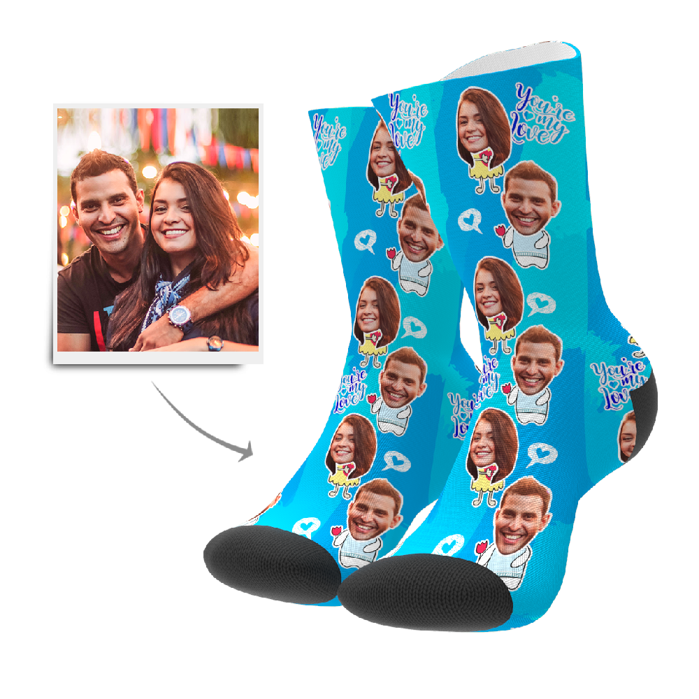 Custom Valentine's Day Socks With Your Text - Facesboxeruk