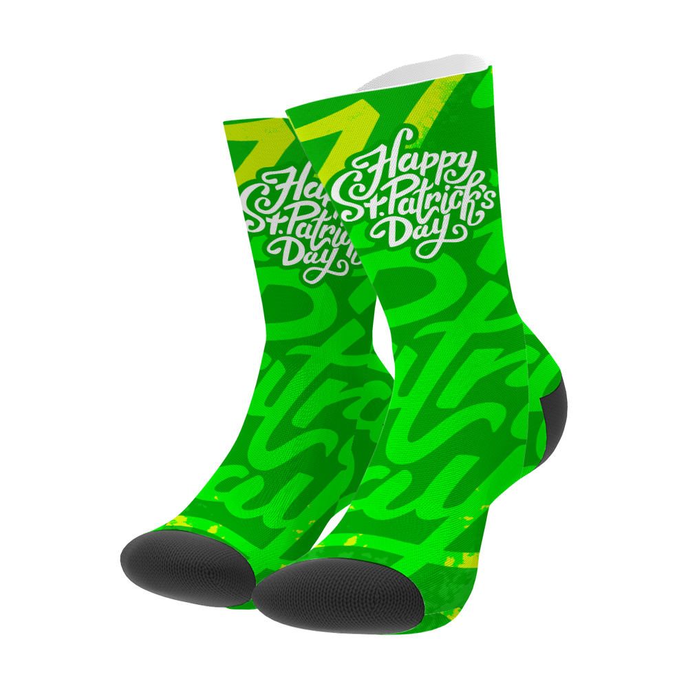 Happy St. Patrick's Day Socks - Facesboxeruk