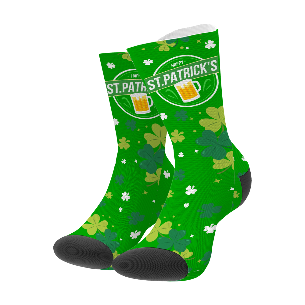 St. Patrick's Day Socks - Facesboxeruk