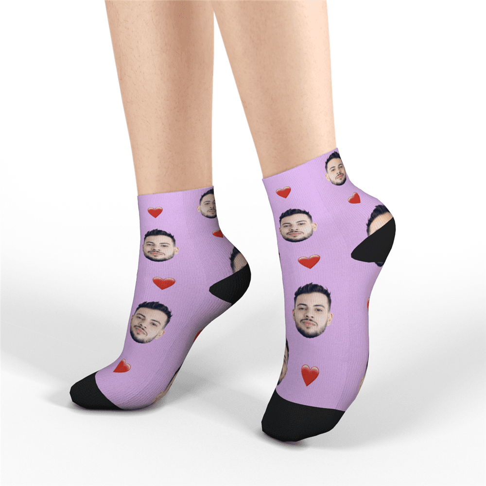 Custom Short Socks Heart - MyPhotoSocks