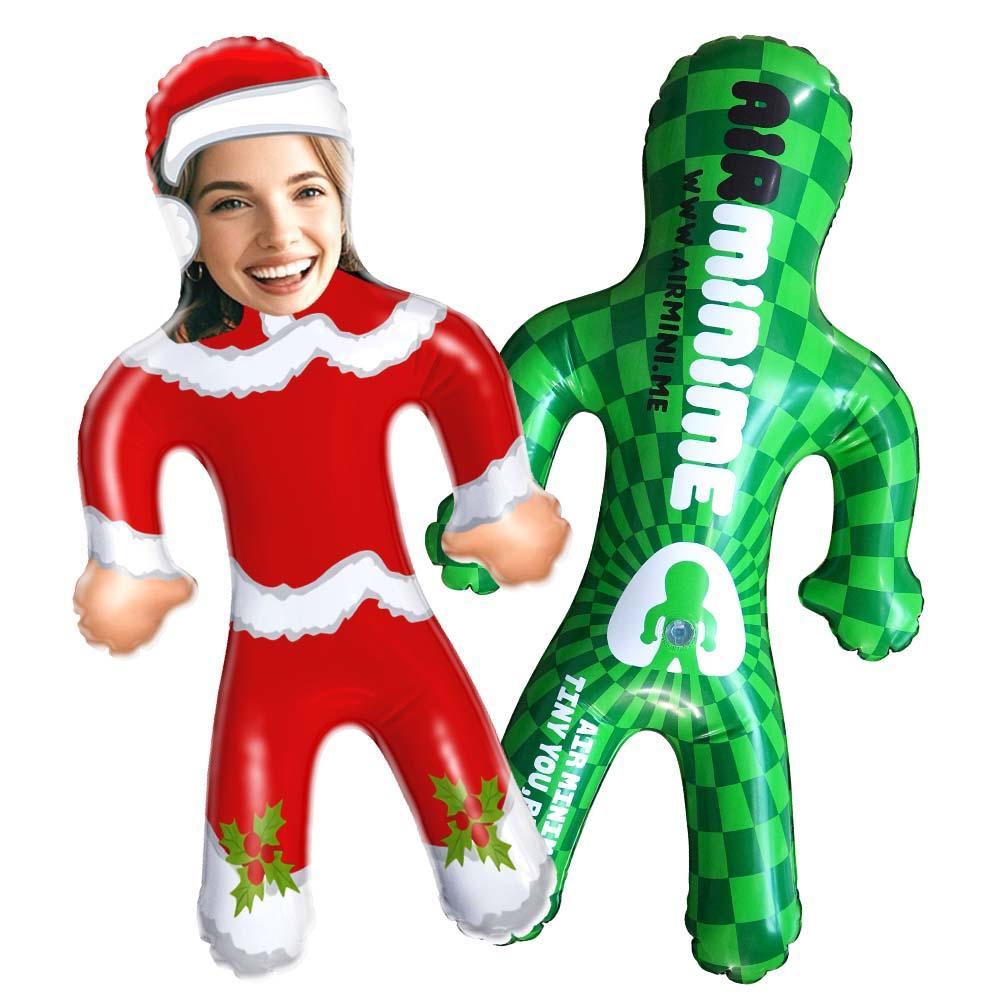 Custom Christmas Skirt Blow Up Doll Custom Face Air Minime Doll Funny Inflatable Doll Christmas Gift - FaceBoxerUK