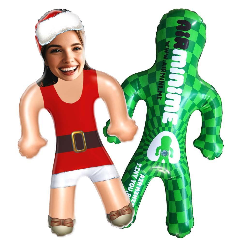 Custom Sexy Christmas Skirt Blow Up Doll Custom Face Christmas Air Minime Doll - FaceBoxerUK