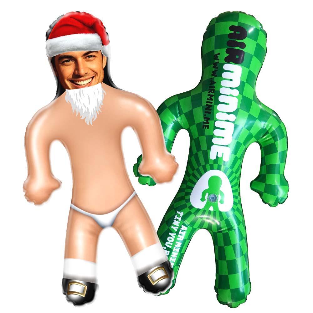 Custom Funny Santa Claus Blow Up Doll Custom Your Face On It Christmas Gifts For Her - FaceBoxerUK
