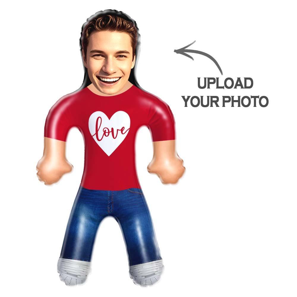 Face Inflatable Air Minime Doll Custom Blow Up Doll Gift For Couple - Red Love - FaceBoxerUK