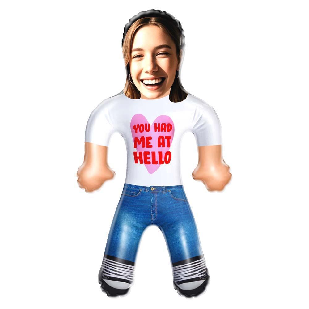 Custom Couple Doll Face Blow Up Doll Valentine's Day - You Had Me At Hello - FaceBoxerUK