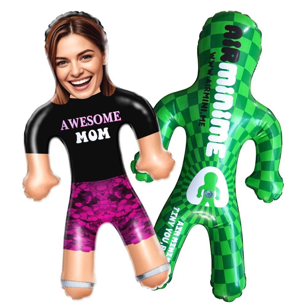 Awesome Mom Face Blow Up Doll – Pink Power Edition - FaceBoxerUK
