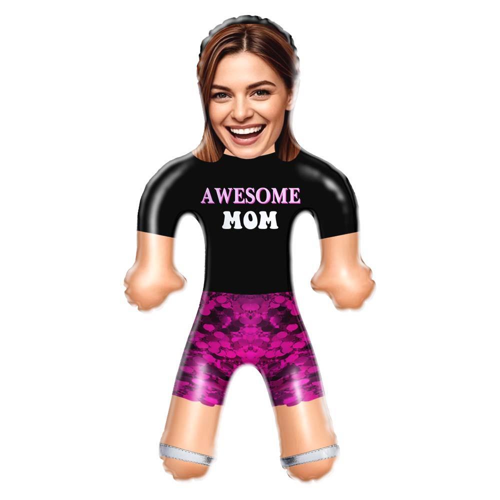 Awesome Mom Face Blow Up Doll – Pink Power Edition - FaceBoxerUK