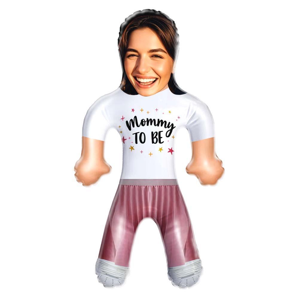 Mommy To Be Cool Mom Custom Inflatable Doll – Funny Face Gift for Mother’s Day - FaceBoxerUK