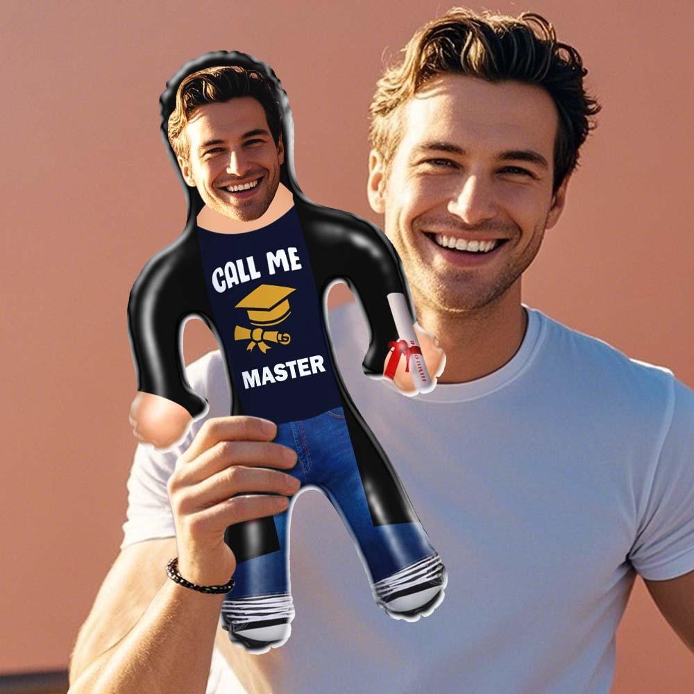 Personalized Graduation Air Minime Doll "Call Me Master" Outfit Face Inflatable Dolls - FaceBoxerUK