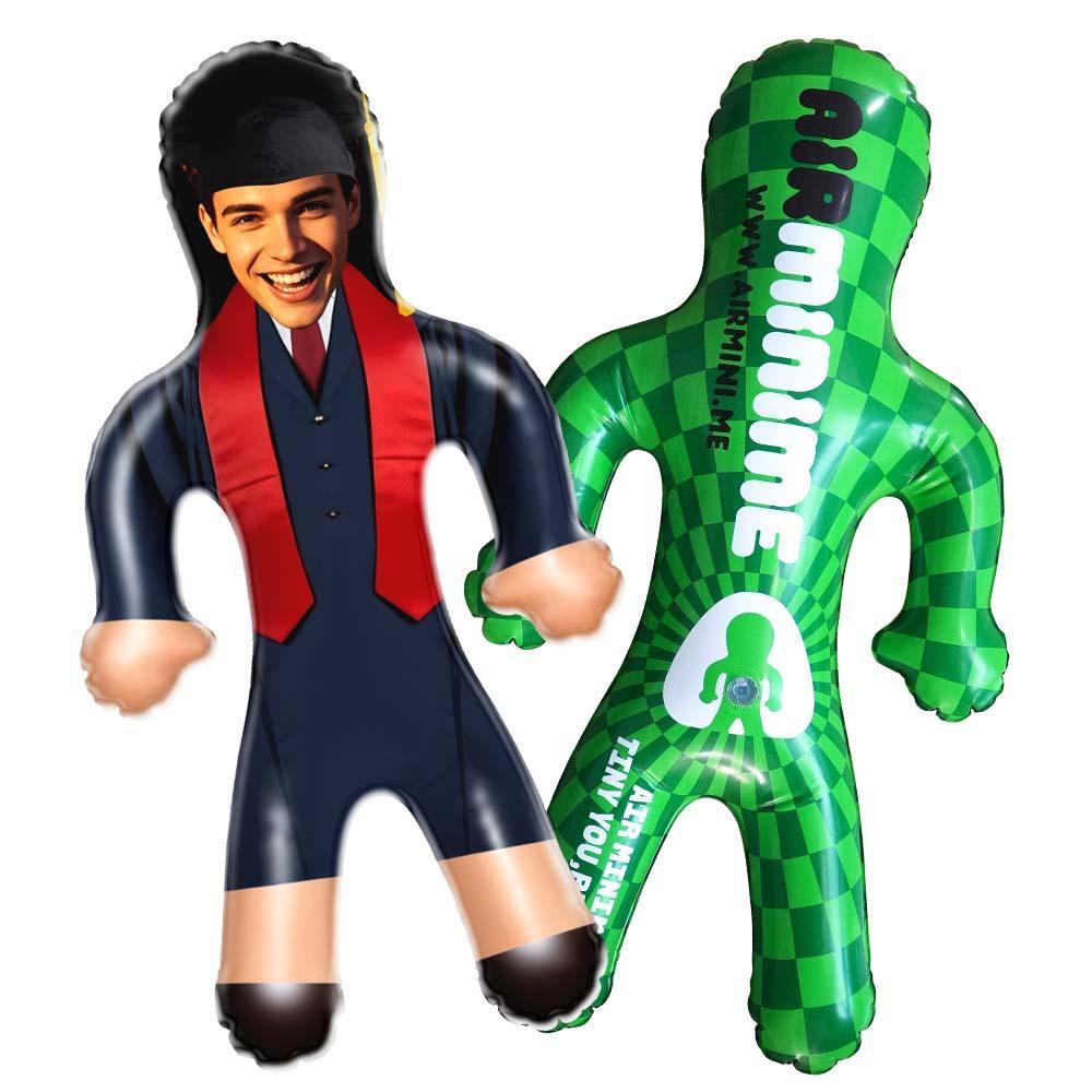 Custom Inflatable Dolls Air Minime Doll Red Stole Custom Graduation Blow Up Doll Face Photo Gift - FaceBoxerUK