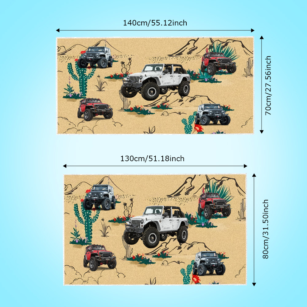 Custom Photo Car Beach Towel - FaceBoxerUK