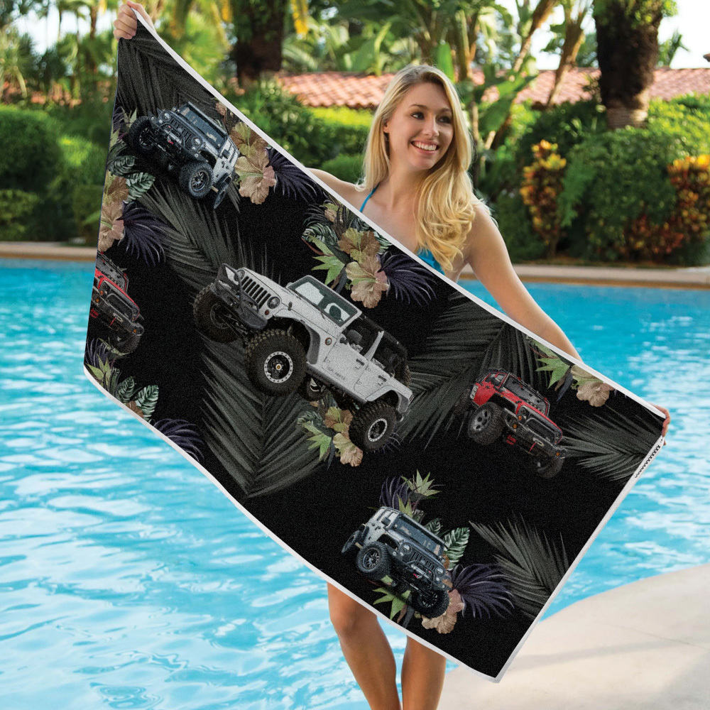 Custom Photo Car Beach Towel - FaceBoxerUK