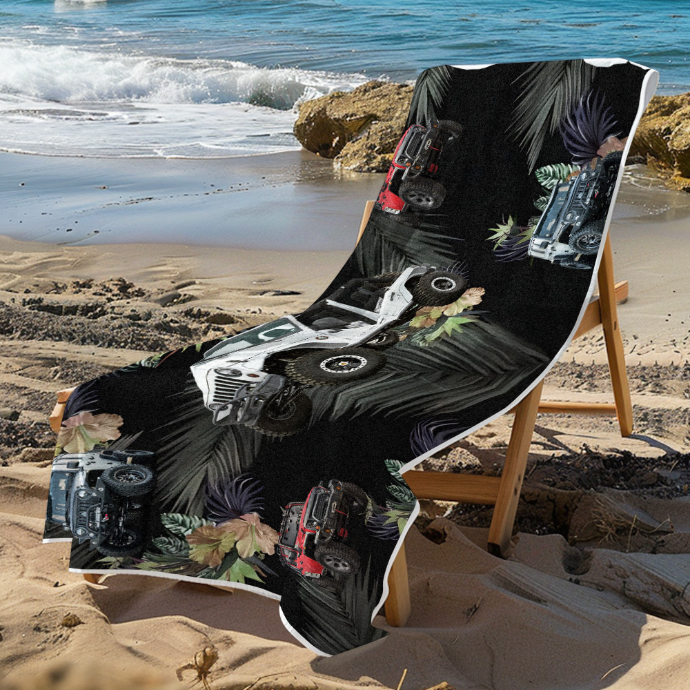 Custom Photo Car Beach Towel - FaceBoxerUK