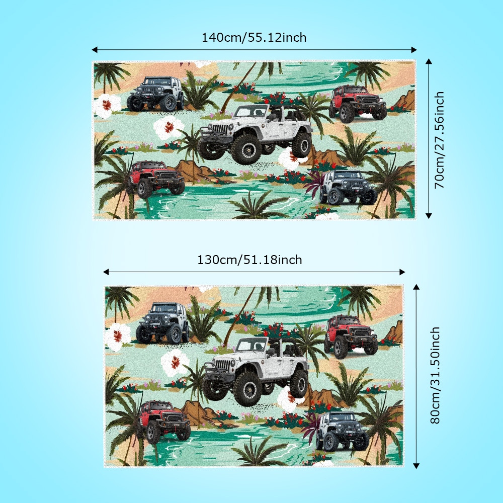 Custom Photo Car Beach Towel - FaceBoxerUK