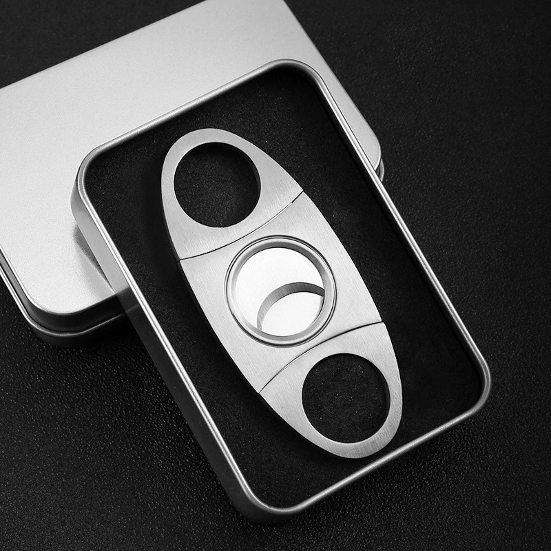 Cigar cutter stainless steel + box - FaceBoxerUK