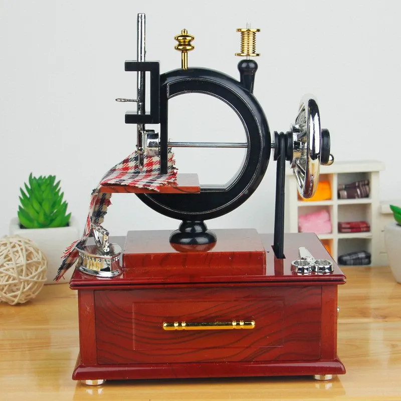 Vintage Mini Sewing Machine Music Box Mom/Grandma's Sewing Machine Recalling Her Talent - FaceBoxerUK