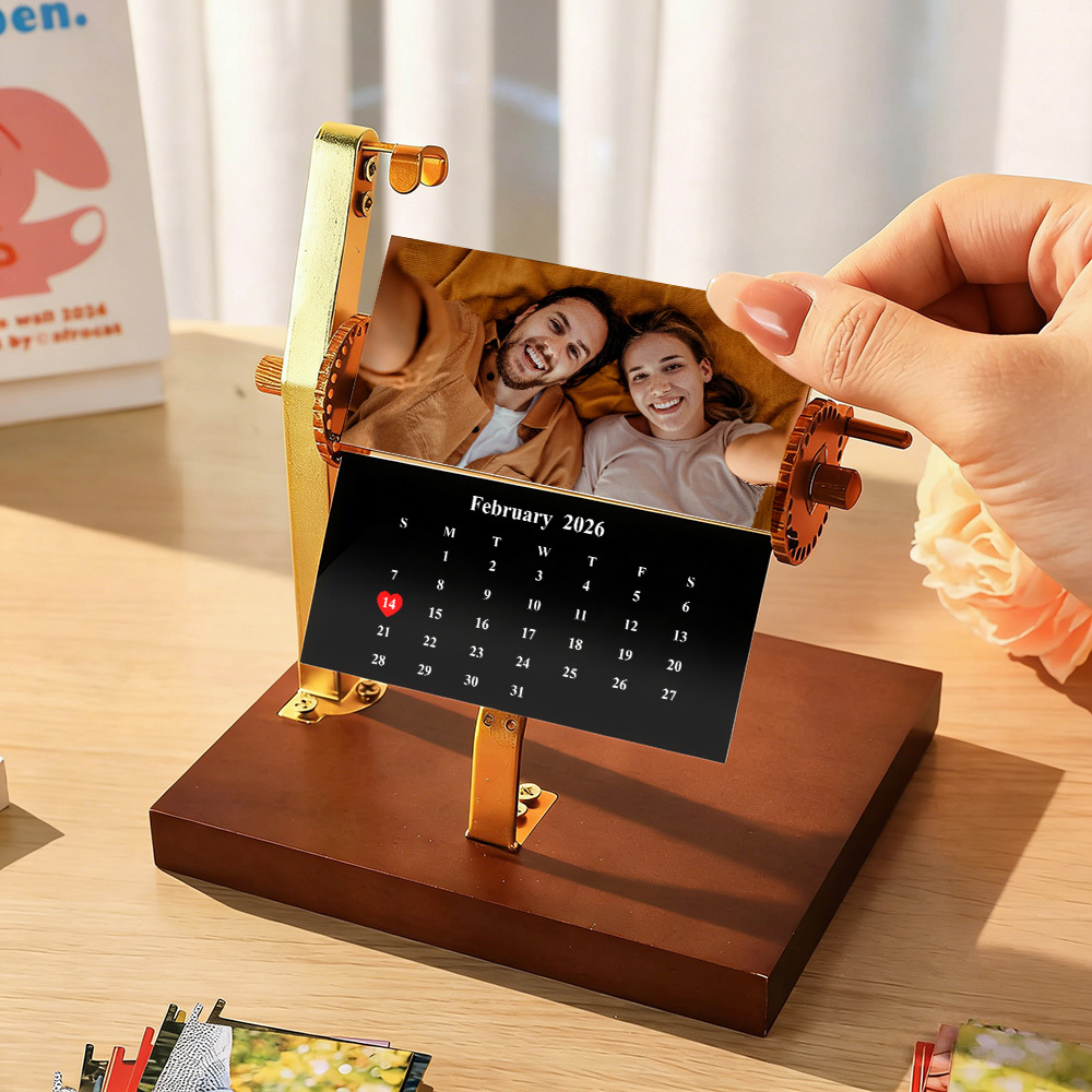 Personalized Flip Book Custom Calendar Flip Book Rotating Photo Album Gift for Her/Him, Memories in Motion Flipbook - FaceBoxerUK