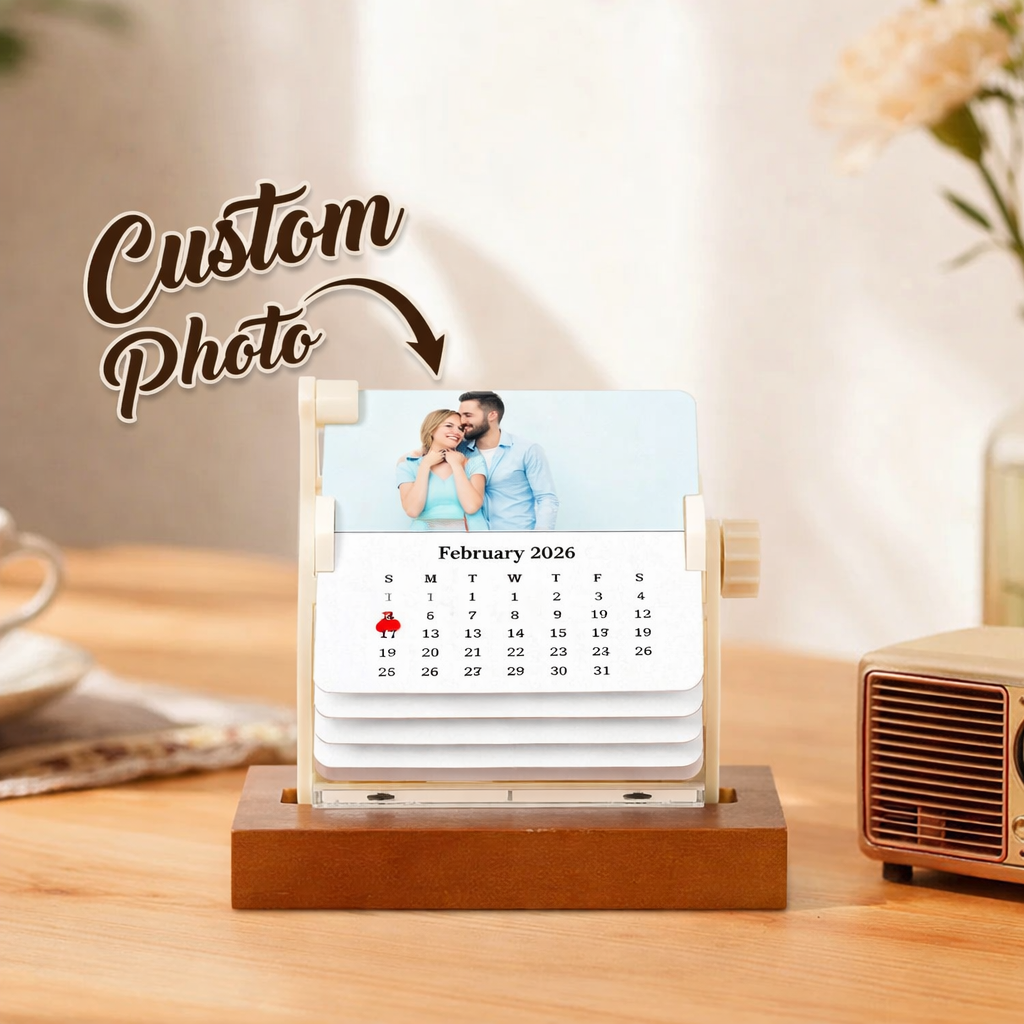 Personalized Flip Book Custom Calendar Flip Book Rotating Photo Album Gift for Her/Him, Memories in Motion Flipbook - FaceBoxerUK