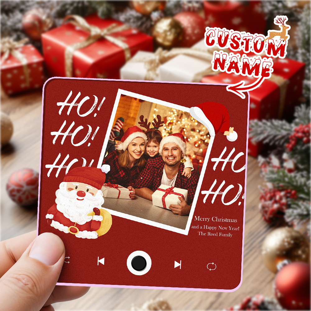 Christmas Music Fridge Magnet with Photo - Play Music to Make Christmas Full of Joy & Memories