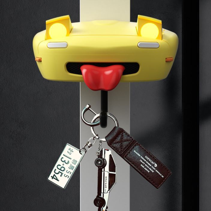 Car pop-up headlight key hook