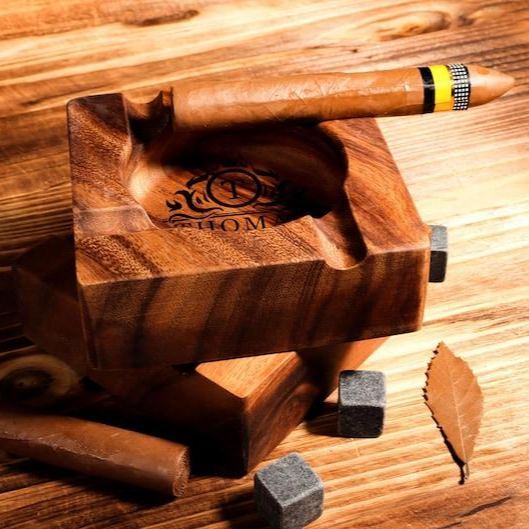 Personalised Cigar Ashtray, Cigar Holder, Unique Ashtray, Name Ashtray, Cigar Accessory, Husband & Fathers Gift, Groomsman Gift - FaceBoxerUK
