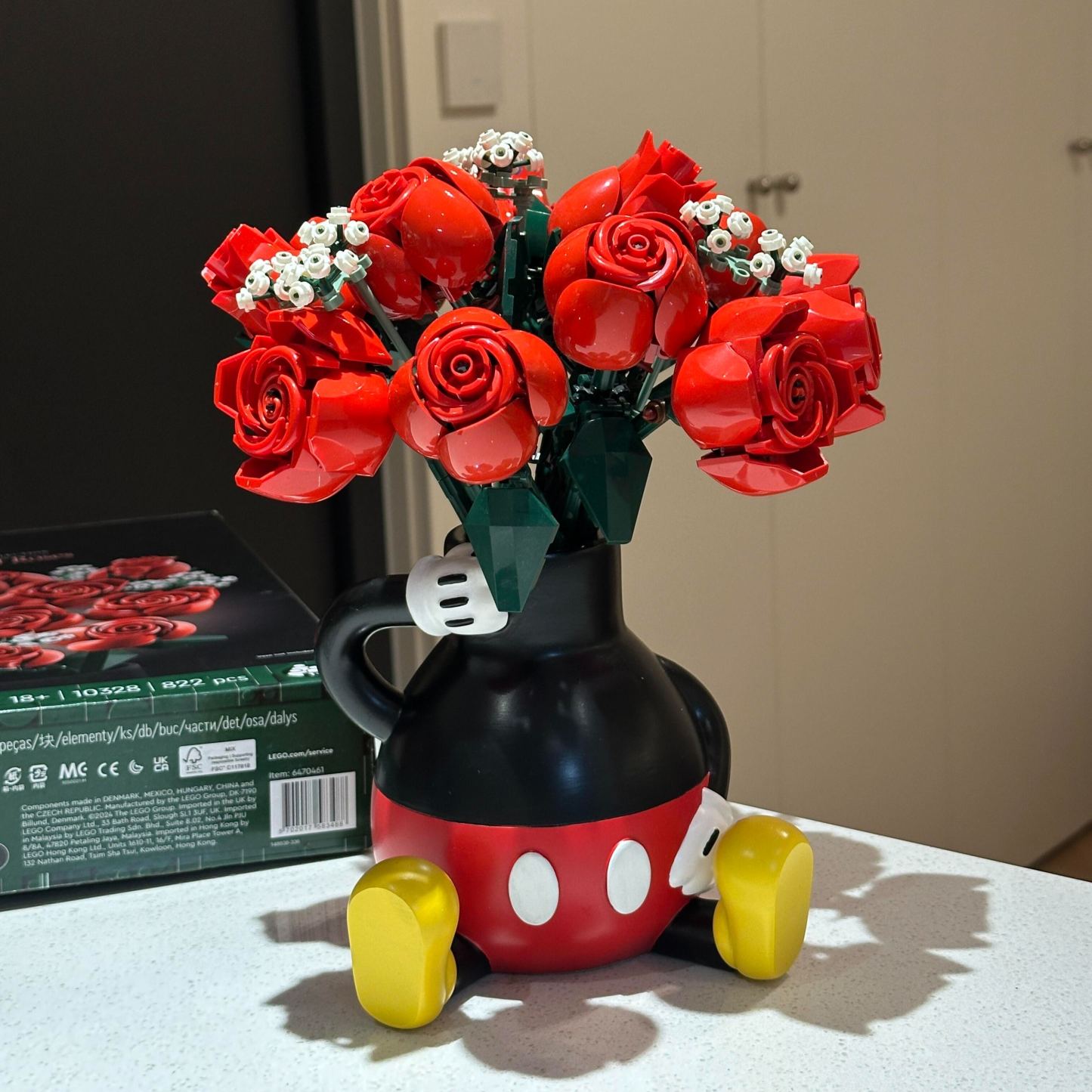 Cartoon Hand Rose Bouquet Building Blocks Creative Desk Decor & Romantic Gift For Couple - FaceBoxerUK