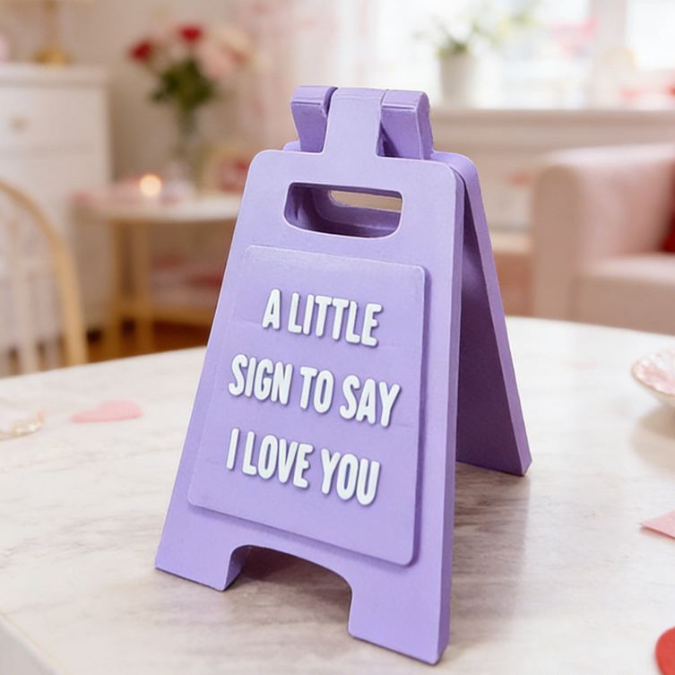 Personalized Girlfriend A Little Sign To Say I Love You Mini Love Sign Custom Multiple Colors 3D Printed A-frame Sign Valentine's Day Gift for Her - FaceBoxerUK