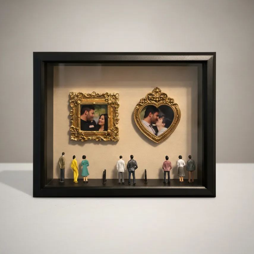 Museum of Us Frame Personalized Couples Gift for Her Cute Miniature Museum Gifts Meaningful Gift Valentine's Day Anniversary Gift - FaceBoxerUK