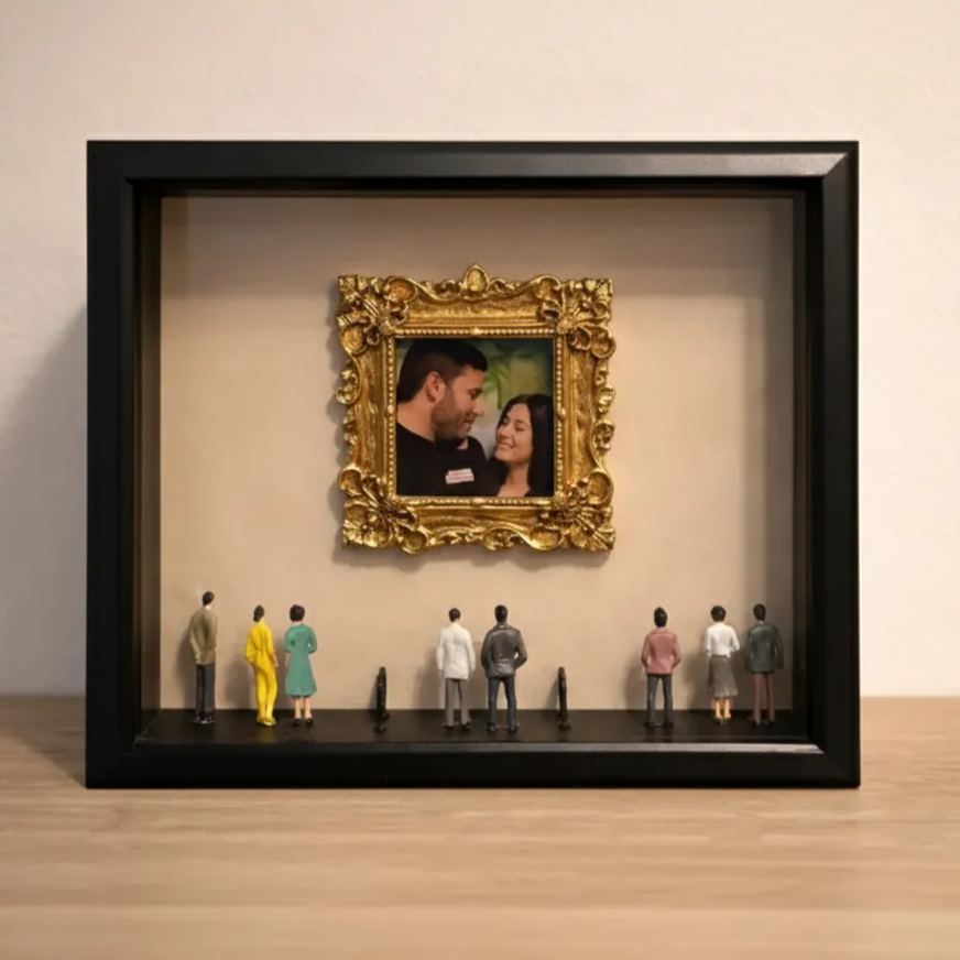 Museum of Us Frame Personalized Couples Gift for Her Cute Miniature Museum Gifts Meaningful Gift Valentine's Day Anniversary Gift - FaceBoxerUK