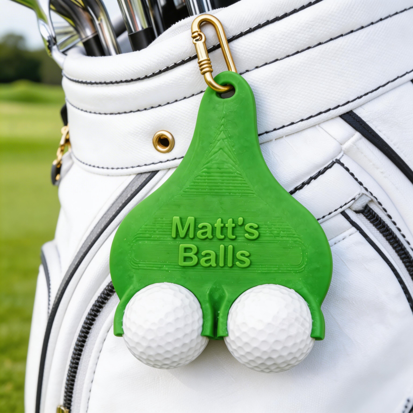 Personalized 3D Printed Text Funny Multicolor Golf Ball Holder with Clip Golf Club Accessory Sports Birthday Christmas Gift for Golf Lover - FaceBoxerUK