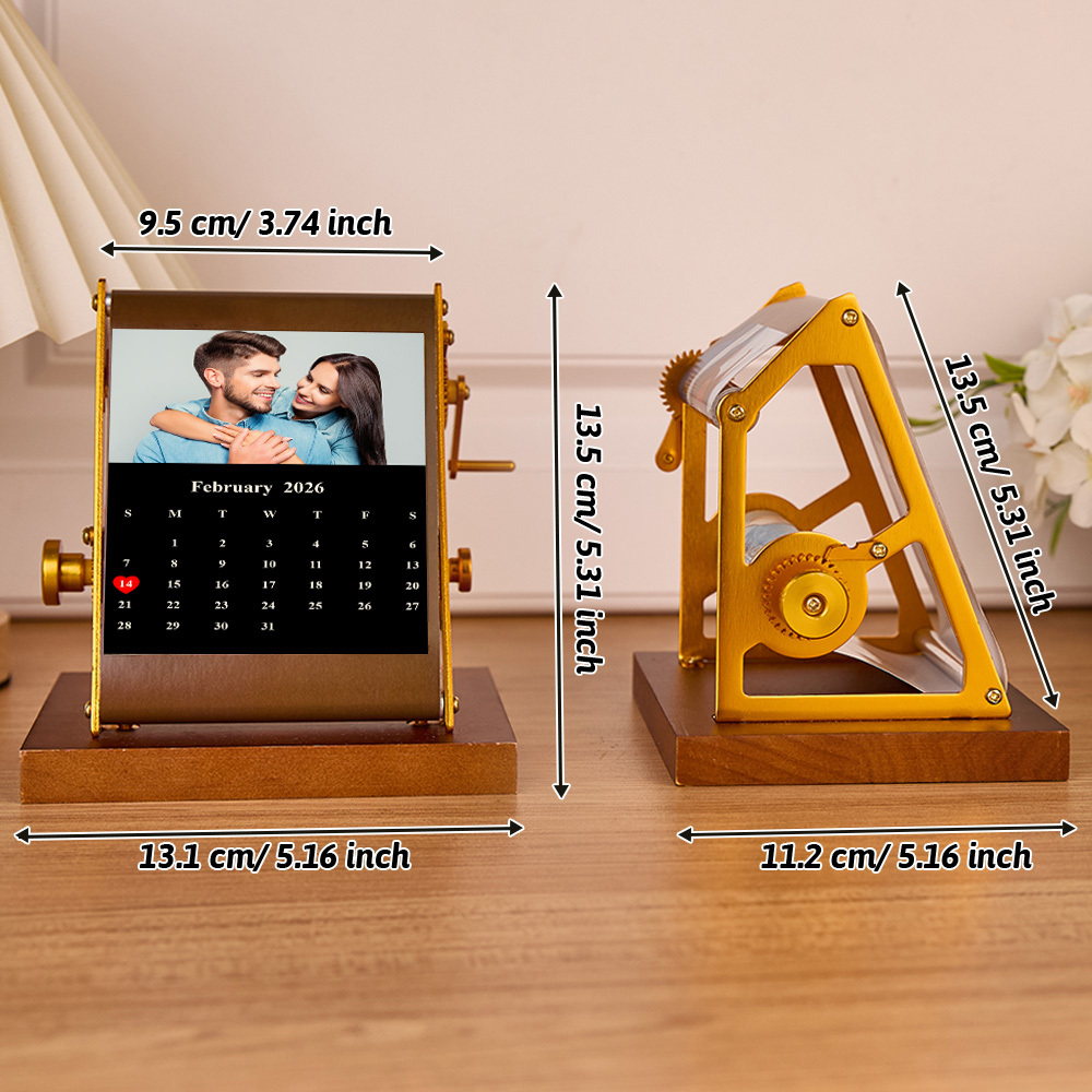 Personalized Flip Book Custom Calendar Flip Book Rotating Photo Album Gift for Her/Him, Memories in Motion Flipbook - FaceBoxerUK