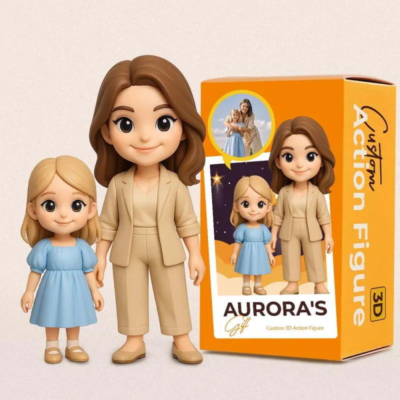 Happy Mother's Day Custom Action Toy From Your Photo Personalized Toy Figure Custom 3D Action Figure Gifts For Mom