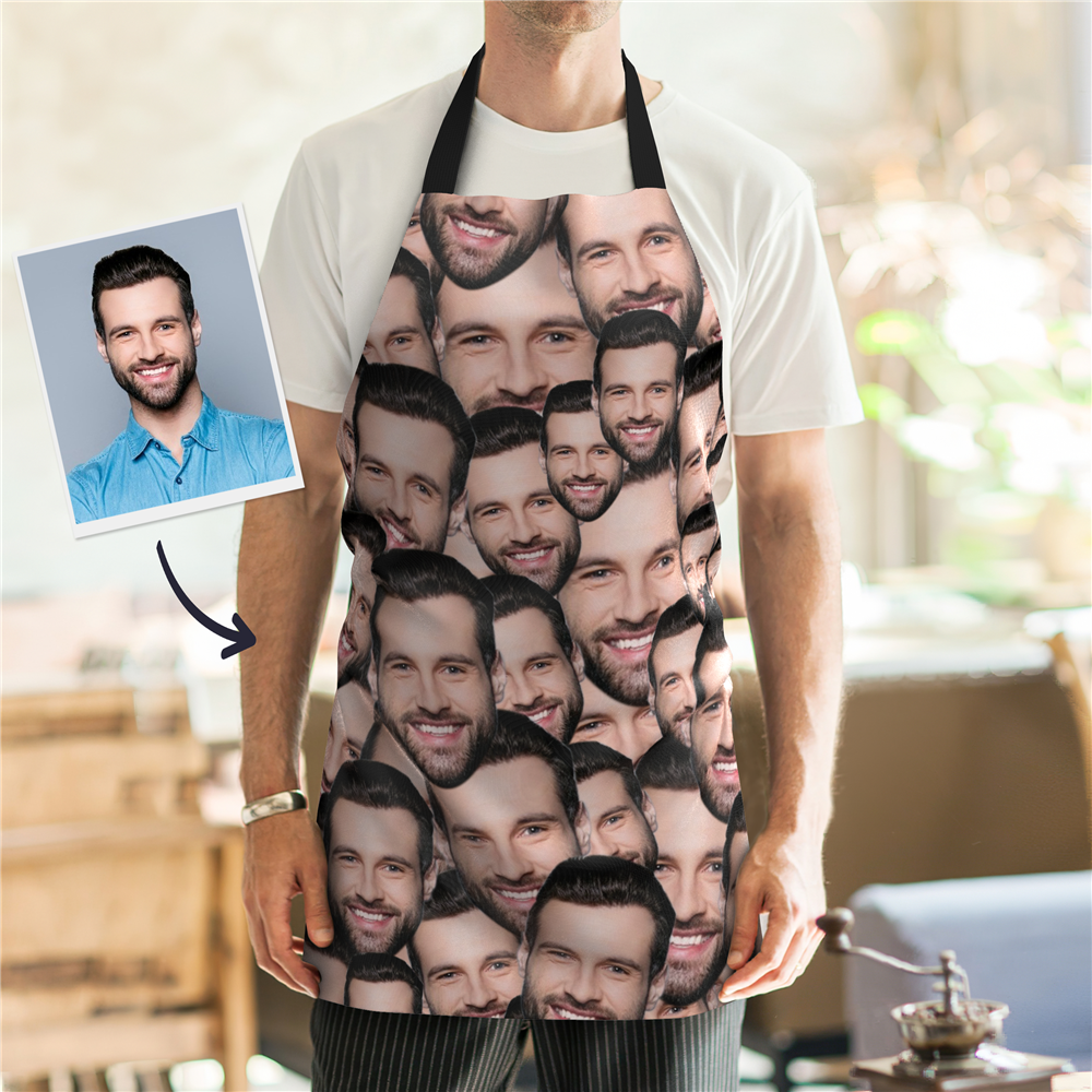 Personalised Face Funny Cooking Apron Gift For Mom