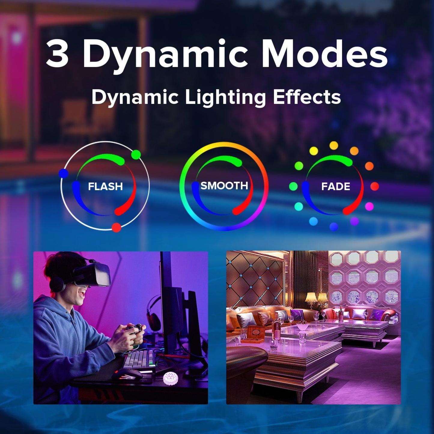 Upgraded Rechargeable RGB Pool Light with Remote Control & IP68 Waterproof, Color Changing Magnetic Pool Lights for Swimming Pool, Hot Tub, Fountain & Pond - MyPhotoBoxerUk