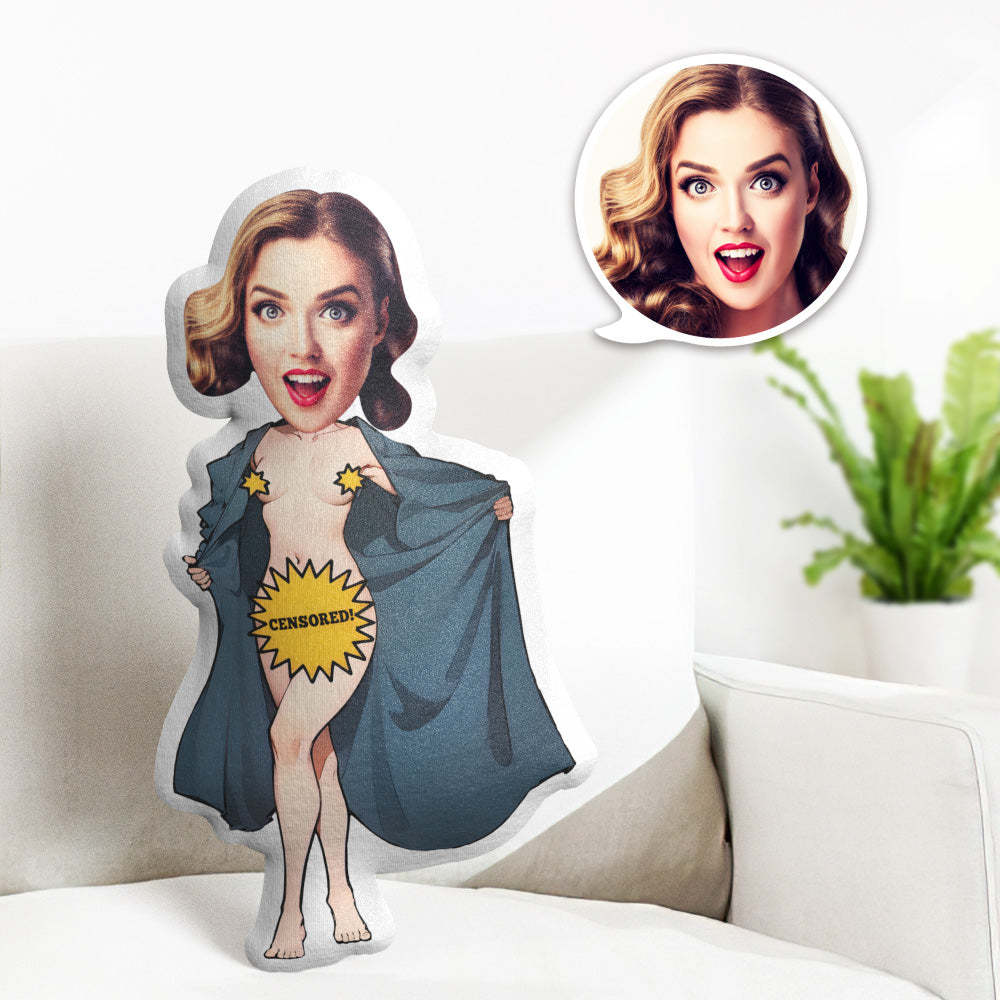 Custom Take It Off Female MiniMe Pillow Face Pillow Personalized Censored  Pillow Custom Pillow Picture Pillow Costume Pillow Doll - Get Photo Blanket