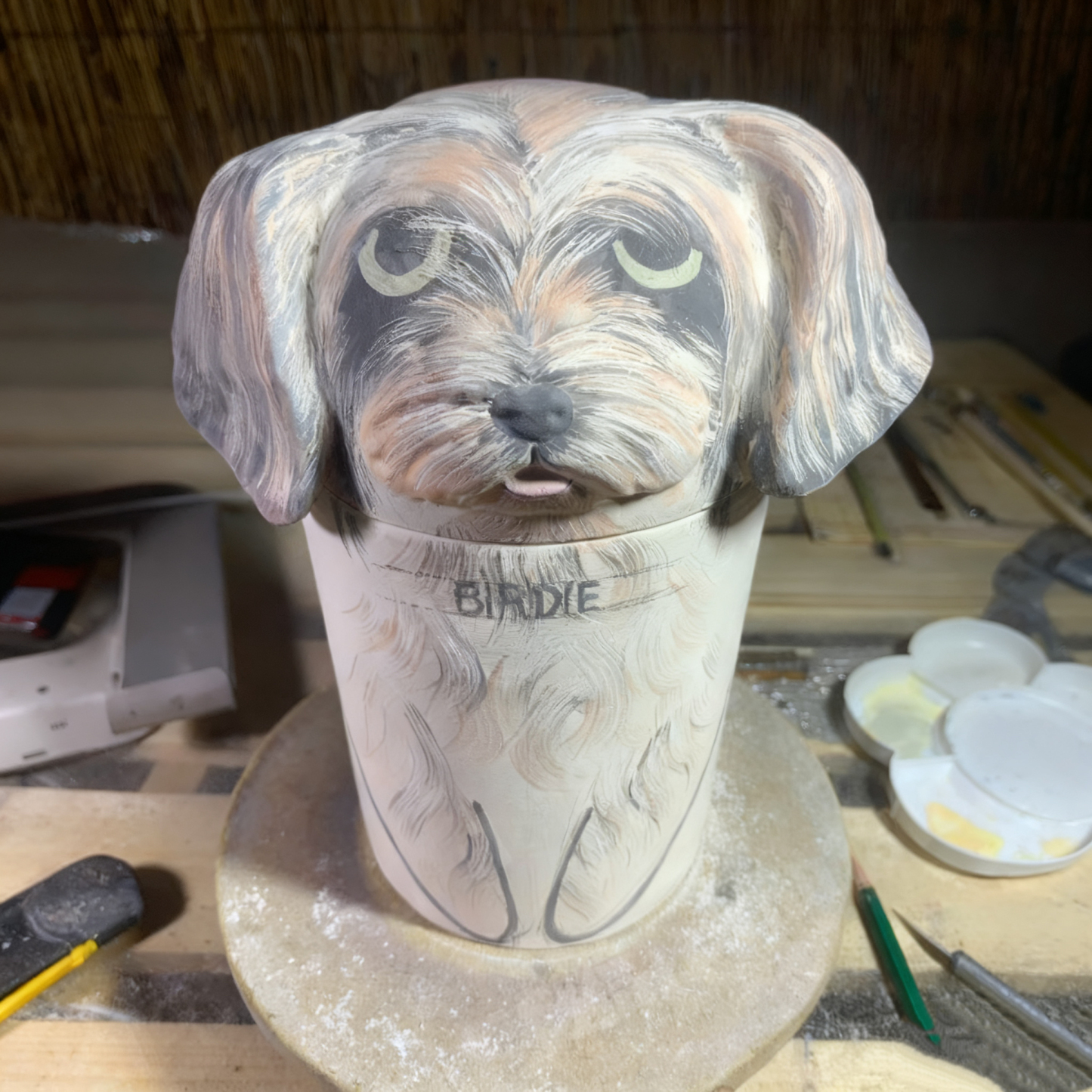 Custom Handmade Ceramic Pet Urn | A Gentle Resting Place for Your Beloved Companion, The Art of Saying Goodbye with Love - MyPhotoBoxerUk