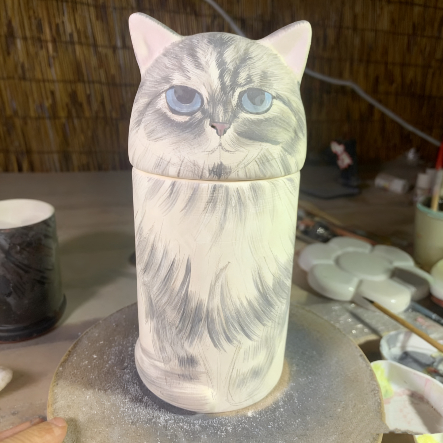 Custom Handmade Ceramic Pet Urn | A Gentle Resting Place for Your Beloved Companion, The Art of Saying Goodbye with Love - MyPhotoBoxerUk